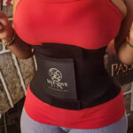 Brown Defined Waist Crincher - black