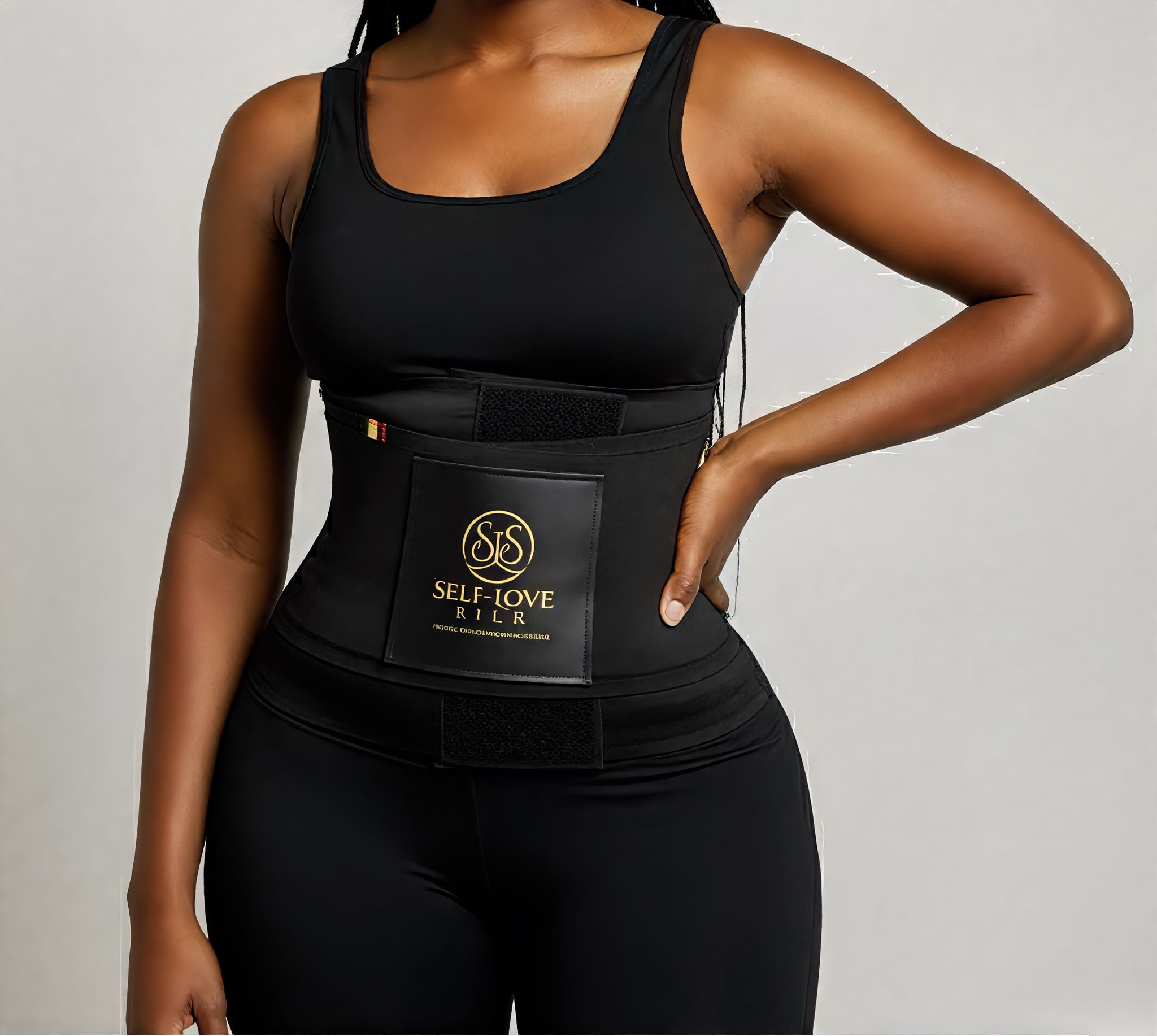 Black Defined Waist Crincher - Image 3